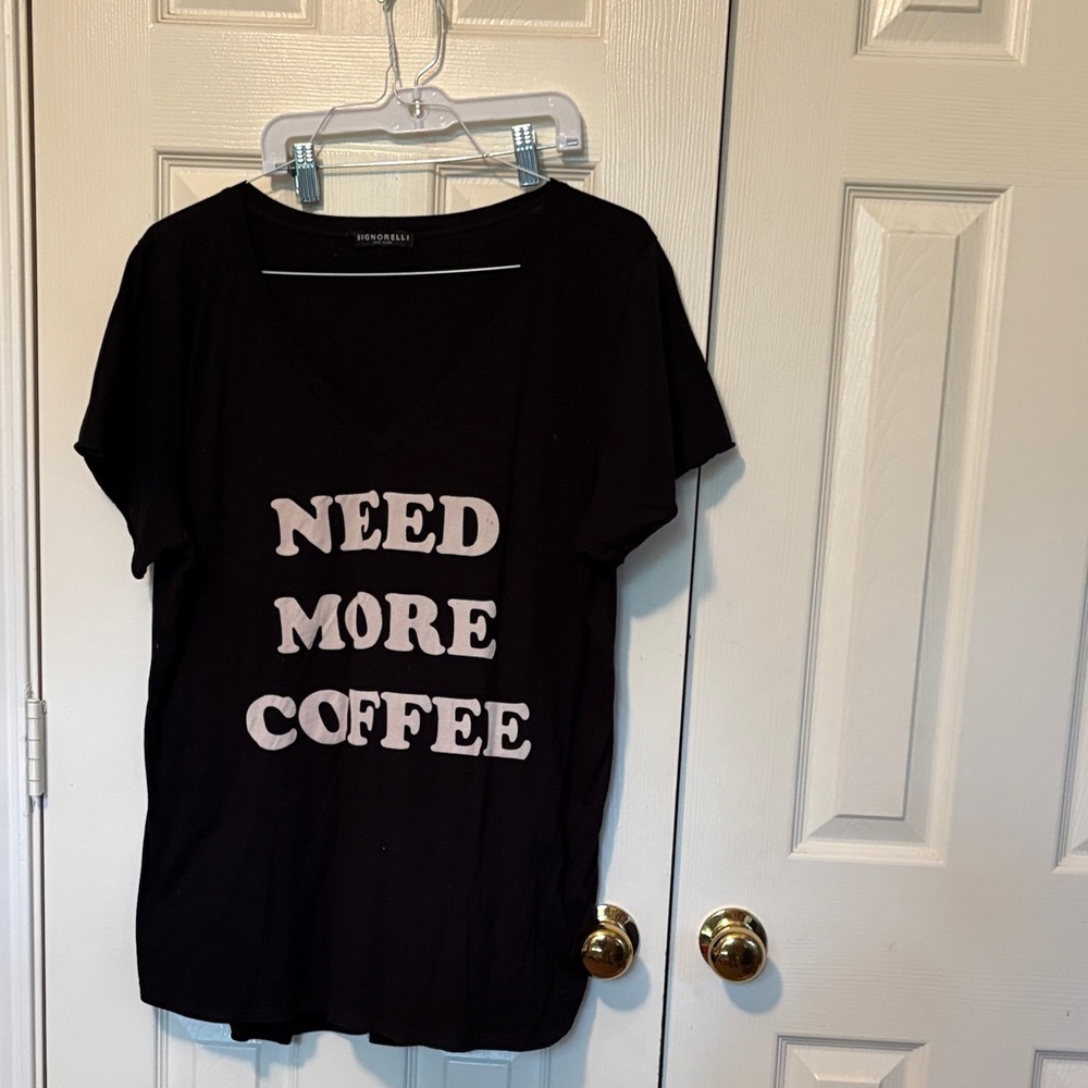Signorelli Black 'Need More Coffee' Tee